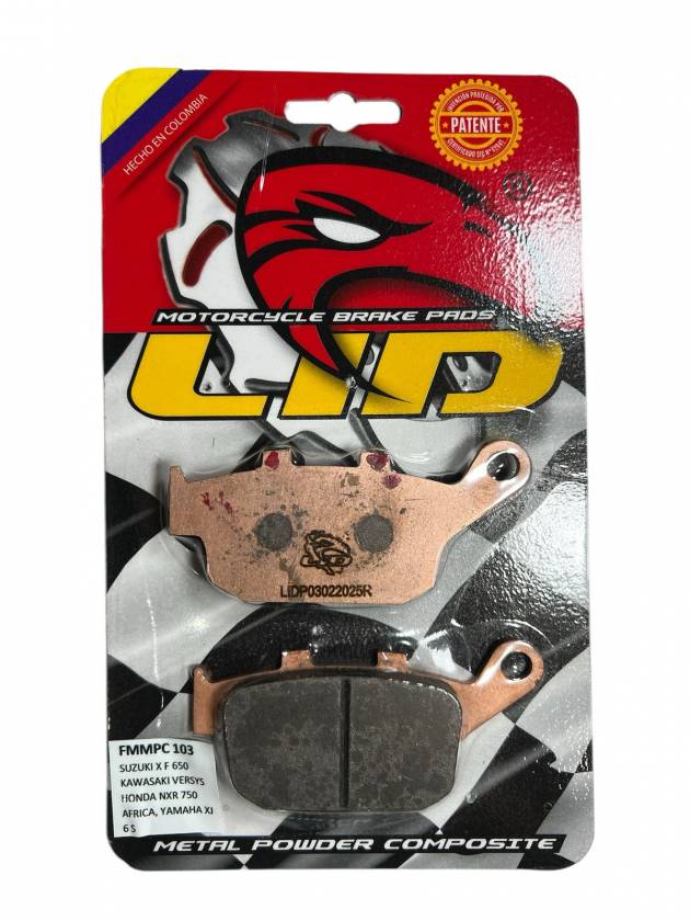 Pastillas de freno TRASERAS para moto LID RACING PREMIUM para KAWASAKI VERSYS 650
