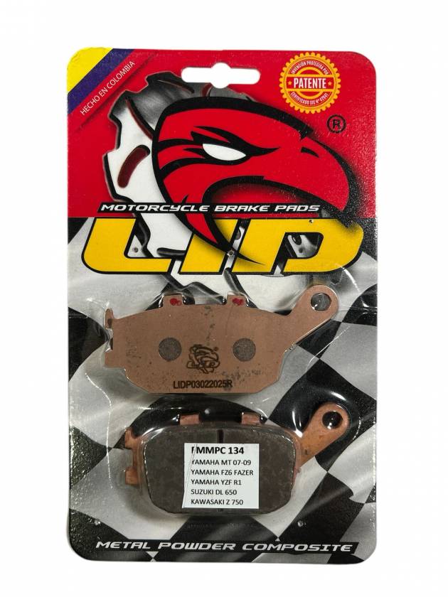 Pastillas de freno TRASERAS para moto LID RACING PREMIUM para YAMAHA FAZER 600
