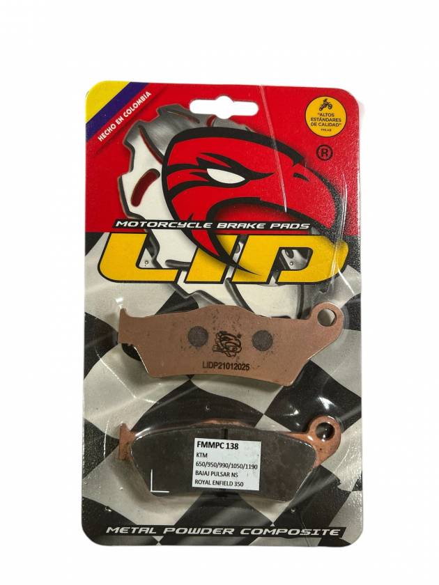 Pastillas de freno DELANTERAS para moto LID RACING PREMIUM para DOMINAR