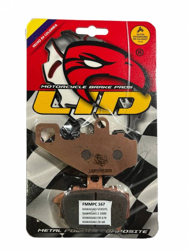 Pastillas de freno TRASERAS para moto LID RACING PREMIUM para KAWASAKI VERSYS 650