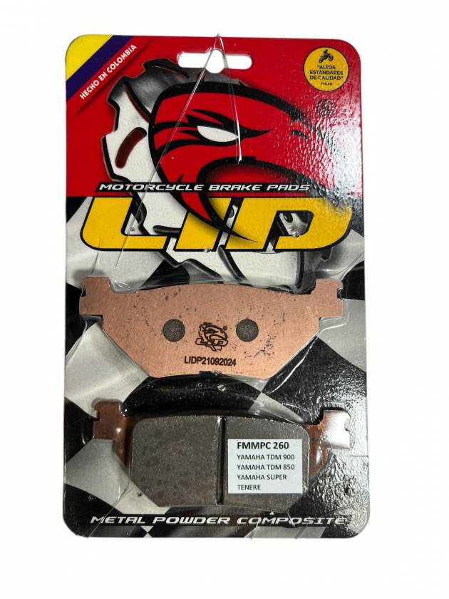Pastillas de freno TRASERAS para moto LID RACING PREMIUM para YAMAHA TDM 900