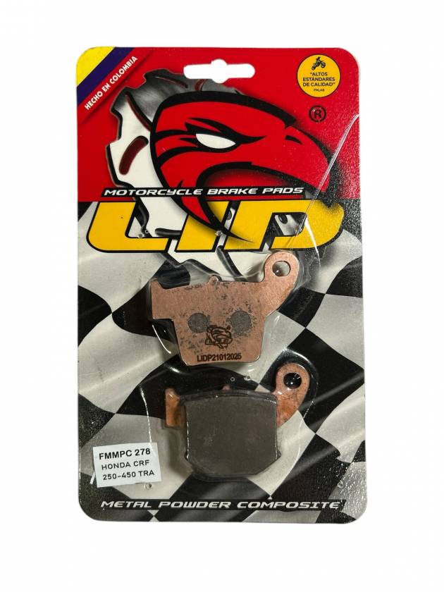 Pastillas de freno TRASERAS para moto LID RACING PREMIUM para HONDA CRF