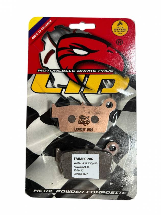 Pastillas de freno TRASERAS para moto LID RACING PREMIUM para YAMAHA WR 454