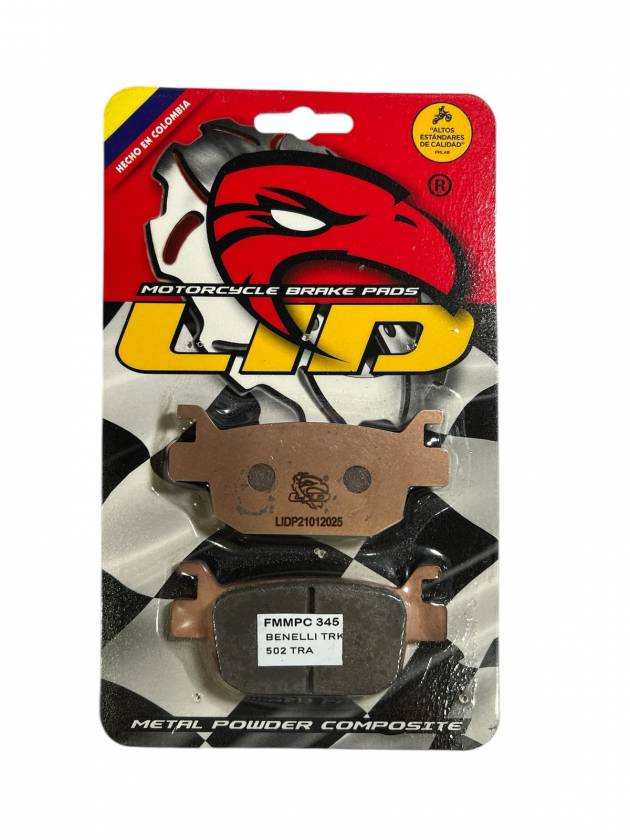 Pastillas de freno TRASERAS para moto LID RACING PREMIUM para BENELLI TRK 251