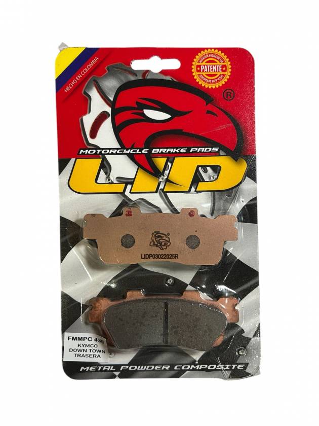 Pastillas de freno TRASERAS para moto LID RACING PREMIUM para KYMCO DOWNTOWN