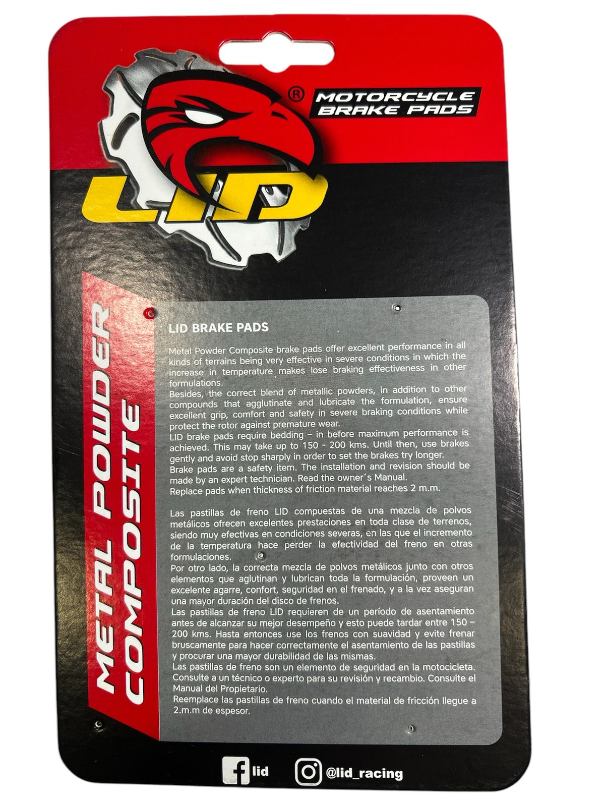 Pastillas de freno DELANTERAS para moto LID RACING PREMIUM para KAWASAKI NINJA 250 - Image 2