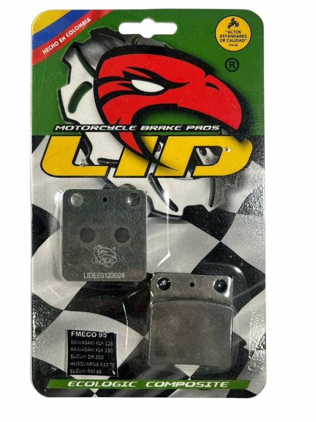 Pastillas de freno TRASERAS para moto LID RACING ECO para SUZUKI DR 200