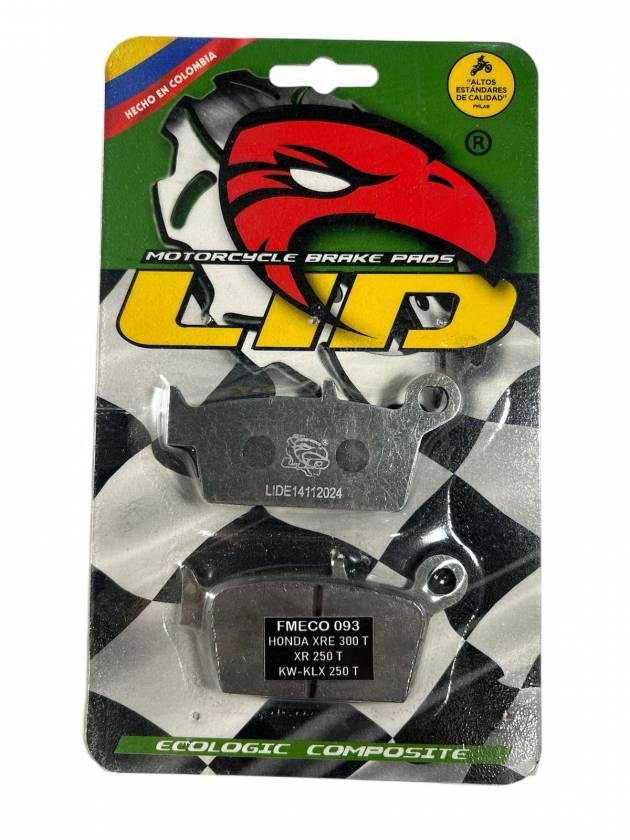 Pastillas de freno TRASERAS para moto LID RACING ECO para KAWASAKI KLX 250