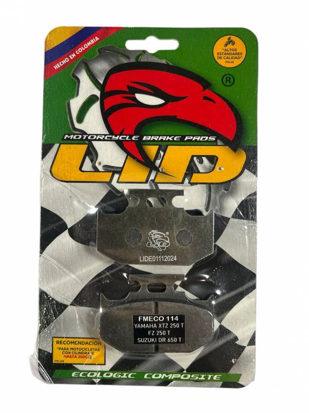Pastillas de freno TRASERAS para moto LID RACING ECO para YAMAHA FZ 25