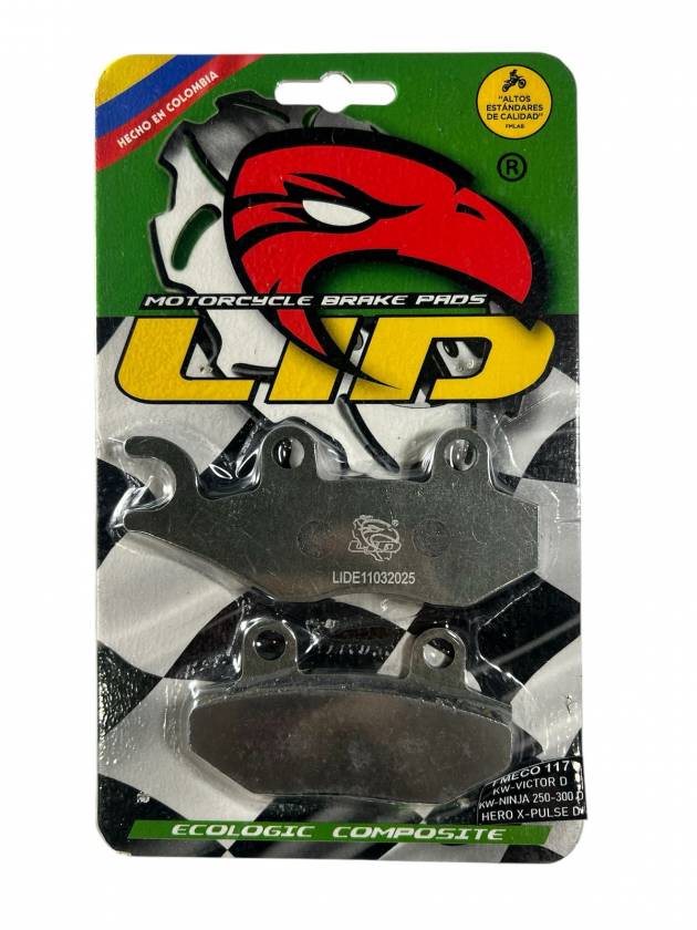Pastillas de freno TRASERAS para moto LID RACING ECO para KAWASAKI NINJA 250