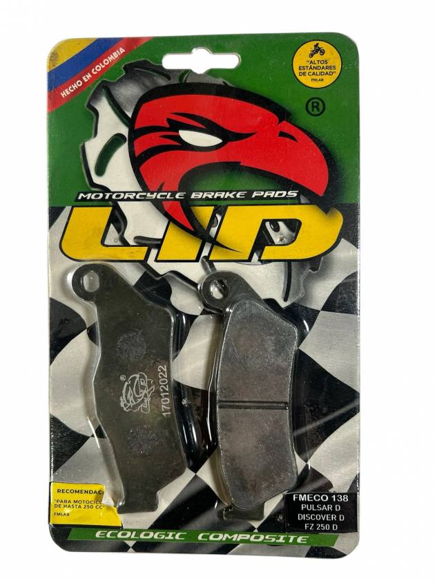 Pastillas de freno DELANTERAS para moto LID RACING ECO para BAJAJ NS 160