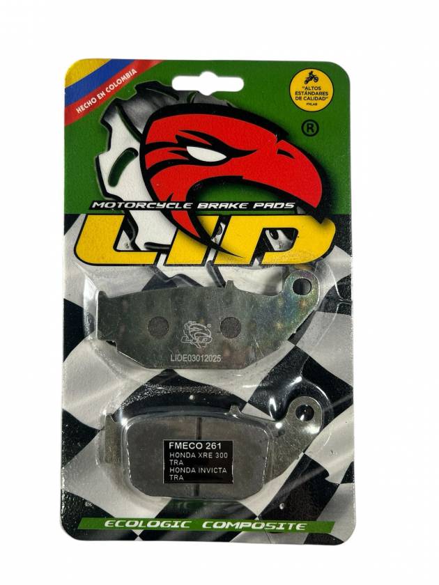 Pastillas de freno TRASERAS para moto LID RACING ECO para HONDA CB 190