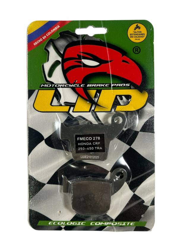 Pastillas de freno TRASERAS para moto LID RACING ECO para HONDA CRF